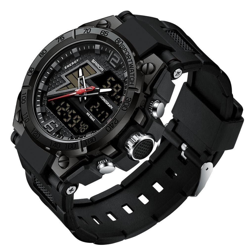 Relógio Masculino Militar Esportivo Digital à Prova D `água 6137 Preto
