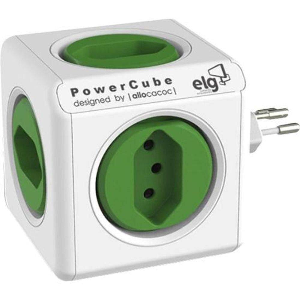 Adaptador Benjamim Múltiplo Powercube Pwc-r5 Bivolt Elg [f002]