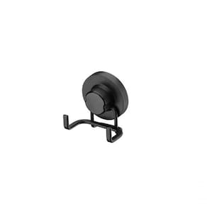 Gancho Cabide Duplo Com Ventosa Redonda Black - Steel