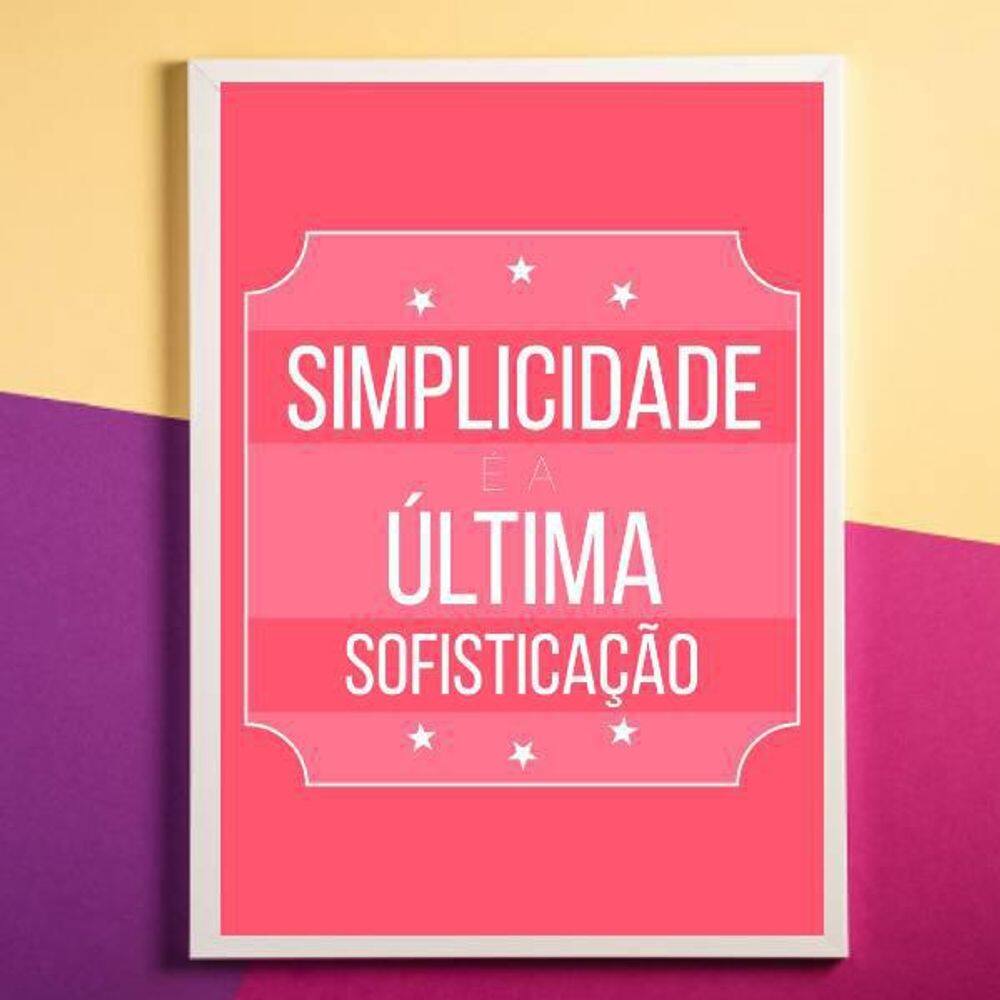 Quadro Decorativo Simplicidade Sofisticação 45X34Cm