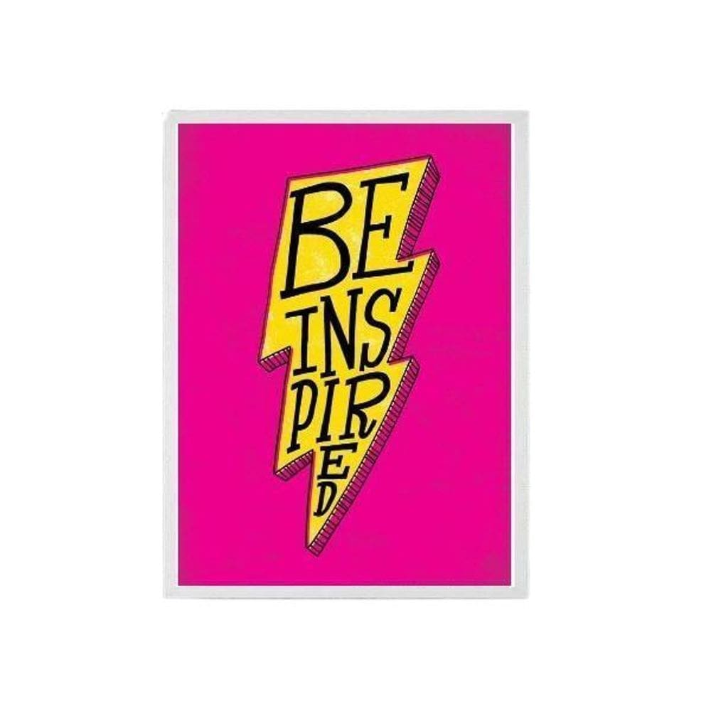 Quadro Decorativo Raio Be Inspired 33X24Cm - Madeira Branca