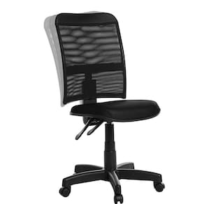 Cadeira De Escritório Ergonômica Em Tela Rce Preto