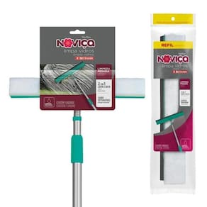 Kit Mop Limpa Vidros Com Cabo E Refil Noviça Bettanin