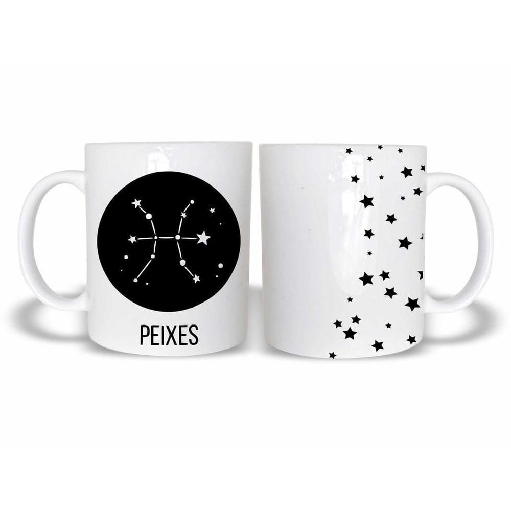 Caneca Signo Peixes 325Ml Cerâmica