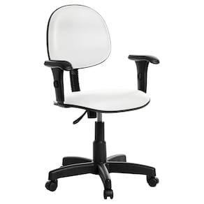 Cadeira De Escritório Executiva Com Braço Branco Rv