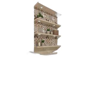 Gabinete De Vidro 40Cm Ap Com Cuba Redonda - Dourado Real