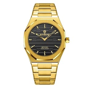 Binbond Marca 2025 Relógio De Quartzo Masculino Casual Octogonal 818 Dourado Preto