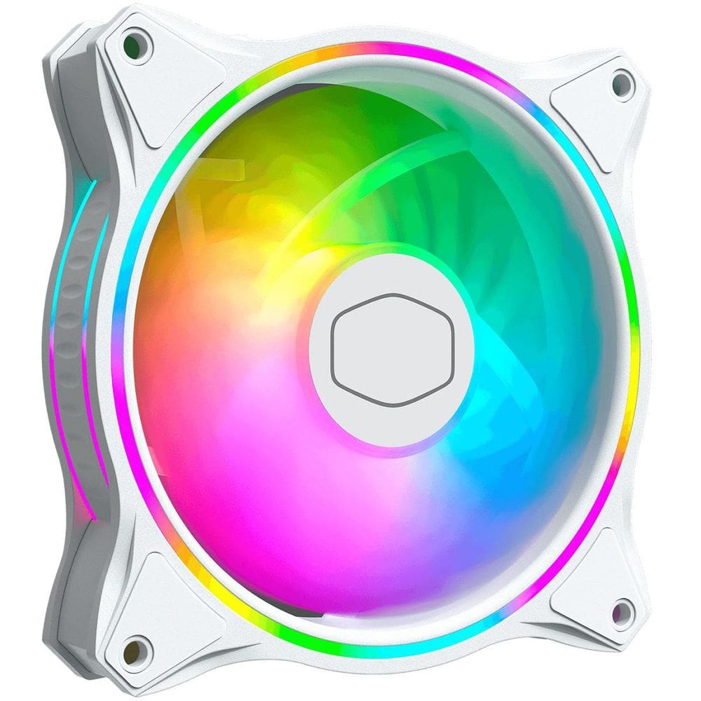 Fan Para Gabinete Masterfan Mf120 Halo White Edition Rgb