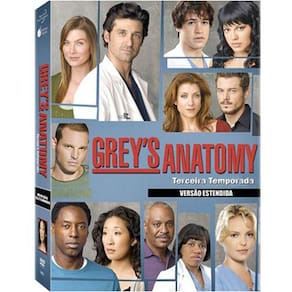 Coleção Grey`S Anatomy - 3ª Temporada 7 Dvds