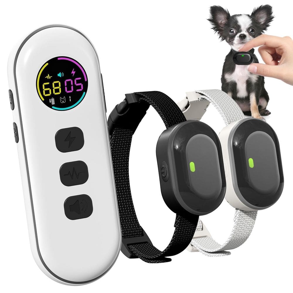Coleira de choque para cães Chupolik ultra-pequena para 2 cães de 2,5 a 7 kg
