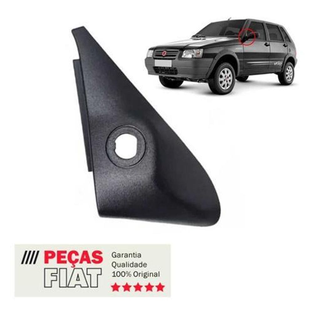 Moldura Do Retrovisor Esquerdo Fiat Uno sintético 100163454