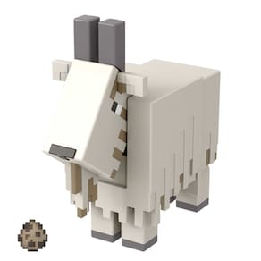 Boneco de ação Mattel Minecraft Goat com Build-a-Portal de 3,25 polegadas