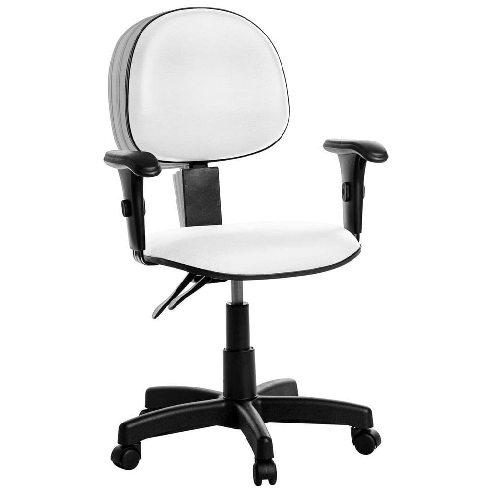 Cadeira Ergonômica Executiva Com Braço Rv Branco