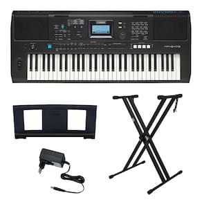 Kit Teclado Arranjador 61 Teclas PSR E473 Yamaha com Suporte em X