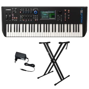Kit Teclado Sintetizador 61 Teclas MODX6+ Plus Yamaha com Suporte em X