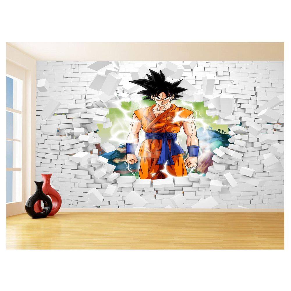 Papel De Parede 3D Dragon Ball Goku Vegeta Anime 3,5M Dbz62
