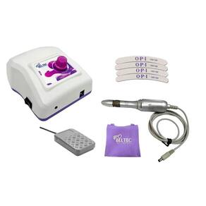 Kit Micro Motor Lb 100 De Rotação E 4 Lixas Tipo Banana