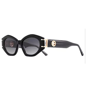 Óculos De Sol Polarizado Feminino Design Cateyes Com Proteção Uv400 Moda Classica Vintage Preto