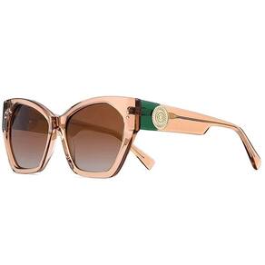 Óculos Polarizados Feminino Borboleta Design Fahion Retangular Com Proteção Uv400 Marrom