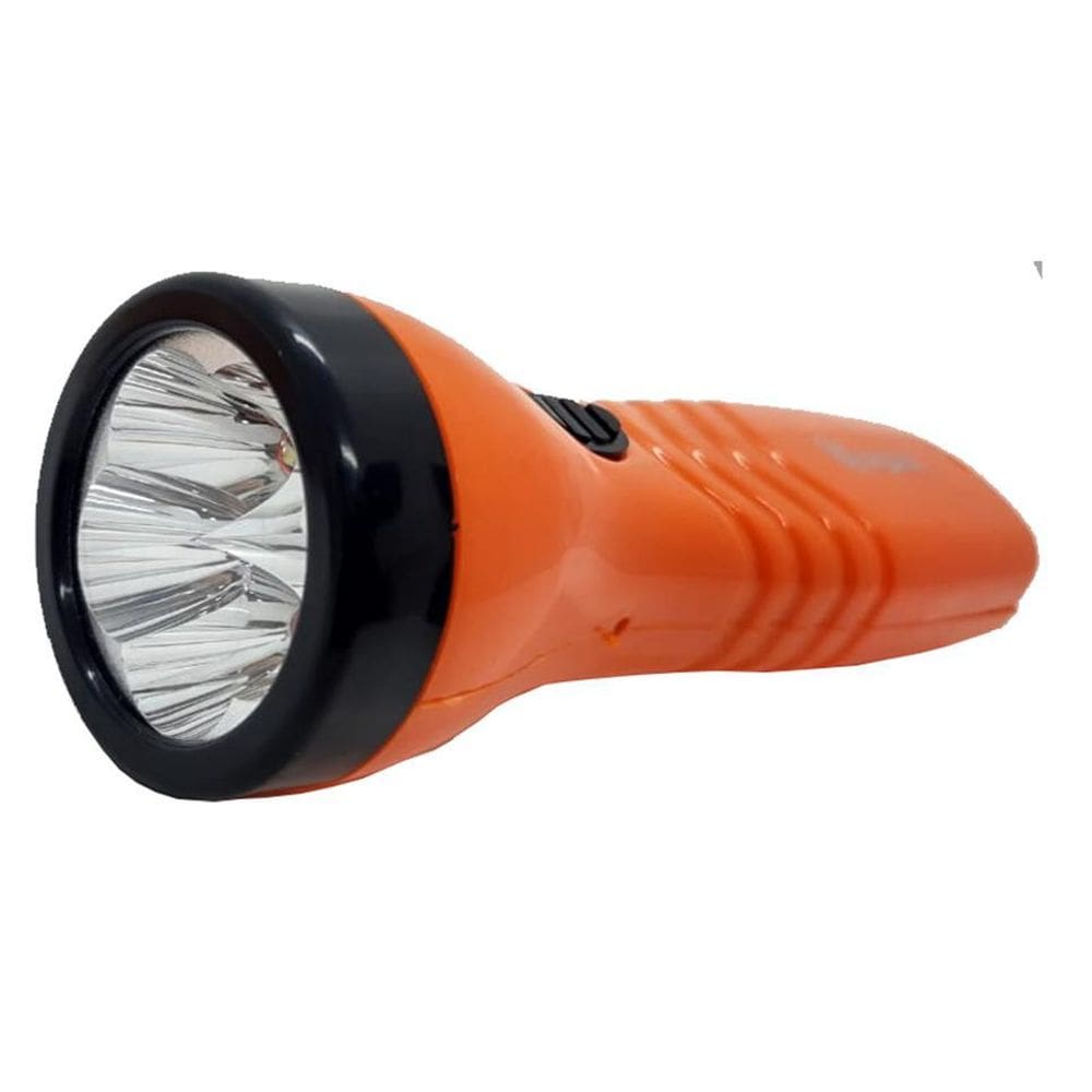 Lanterna Recarregável 5 Leds Bivolt Ajax 400mah 8h Laranja