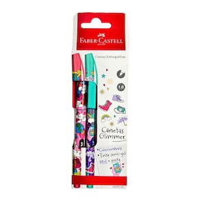 Caneta Esferografica Glimmer 2 Unidades Faber Castell