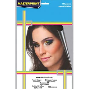 Papel Fotografico Inkjet A4 Glossy Dupla Face 180G