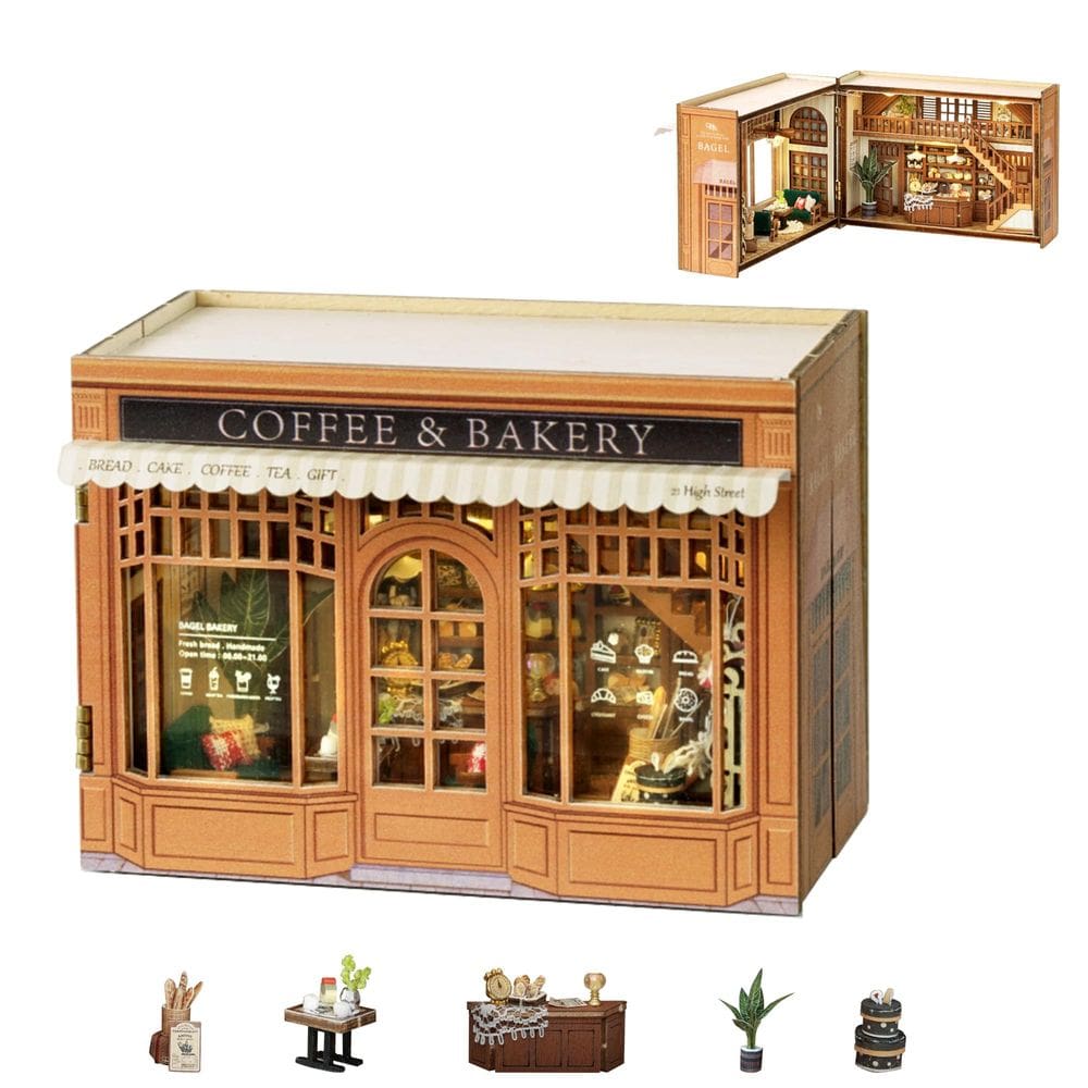 Casa de bonecas DIY Kisoy, quartos de bonecas românticos e fofos em miniatura