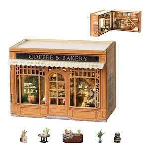 Casa de bonecas DIY Kisoy, quartos de bonecas românticos e fofos em miniatura