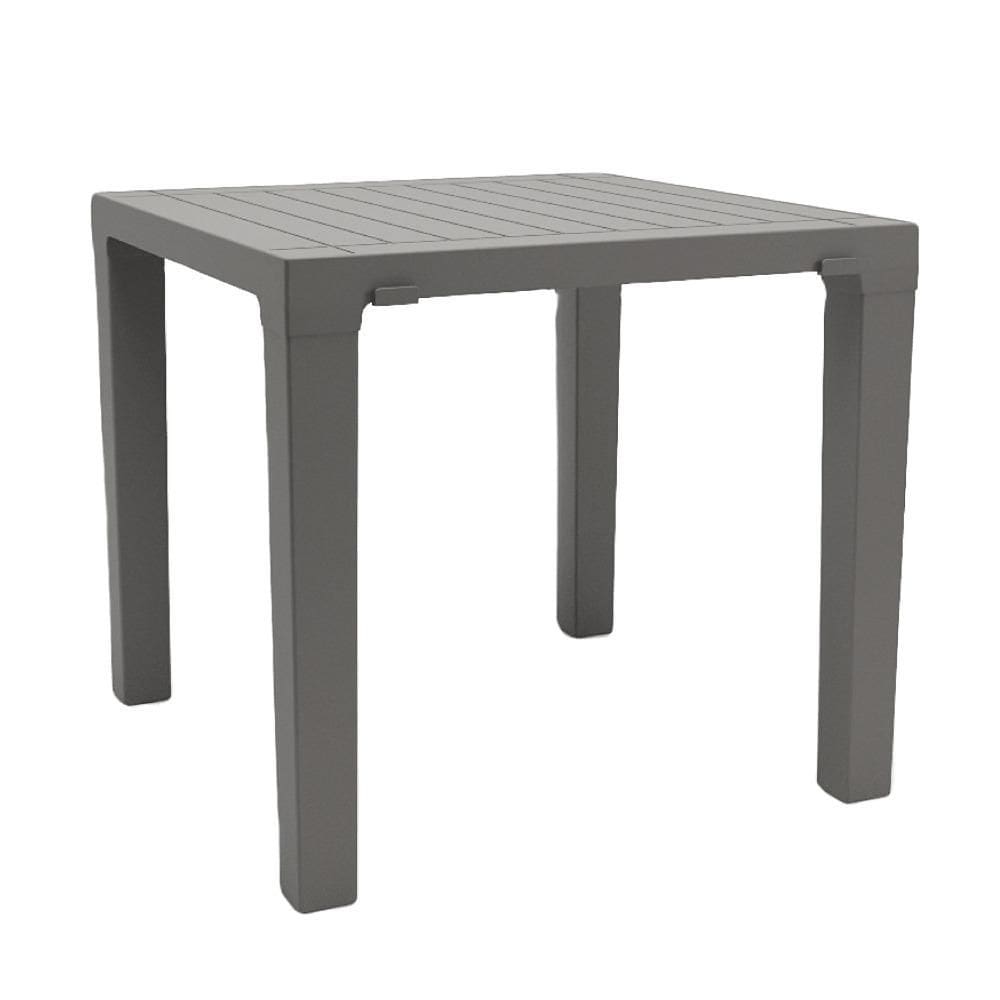 Mesa Niala Quadrada Cinza Tampo 80X80cm Plastico - Plaxmetal