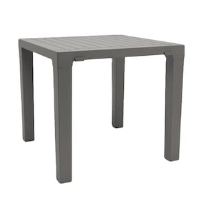 Mesa Niala Quadrada Cinza Tampo 80X80cm Plastico - Plaxmetal