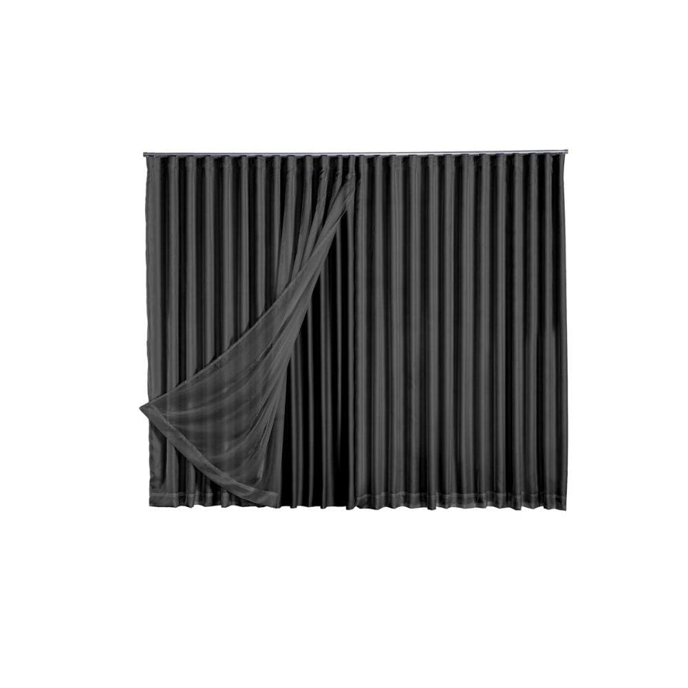 Cortina Blackout Com Voil 4,00x2,30 Para Trilho Duplo [F122]