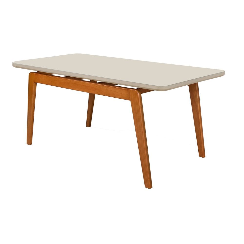 Mesa de jantar 4 lugares retangular Belem Base Madeira