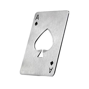 Abridor de Garrafa Carta de Baralho Inox 5,4x8,4cm