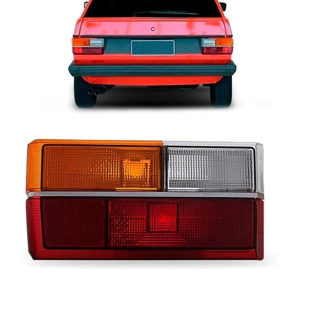 Lanterna Traseira Gol 1980/1986 Ambar Friso Cromado