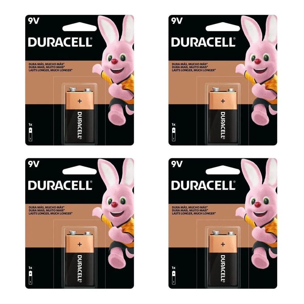 Kit 4 Bateria 9V Alcalina Duracell Pilha sintético