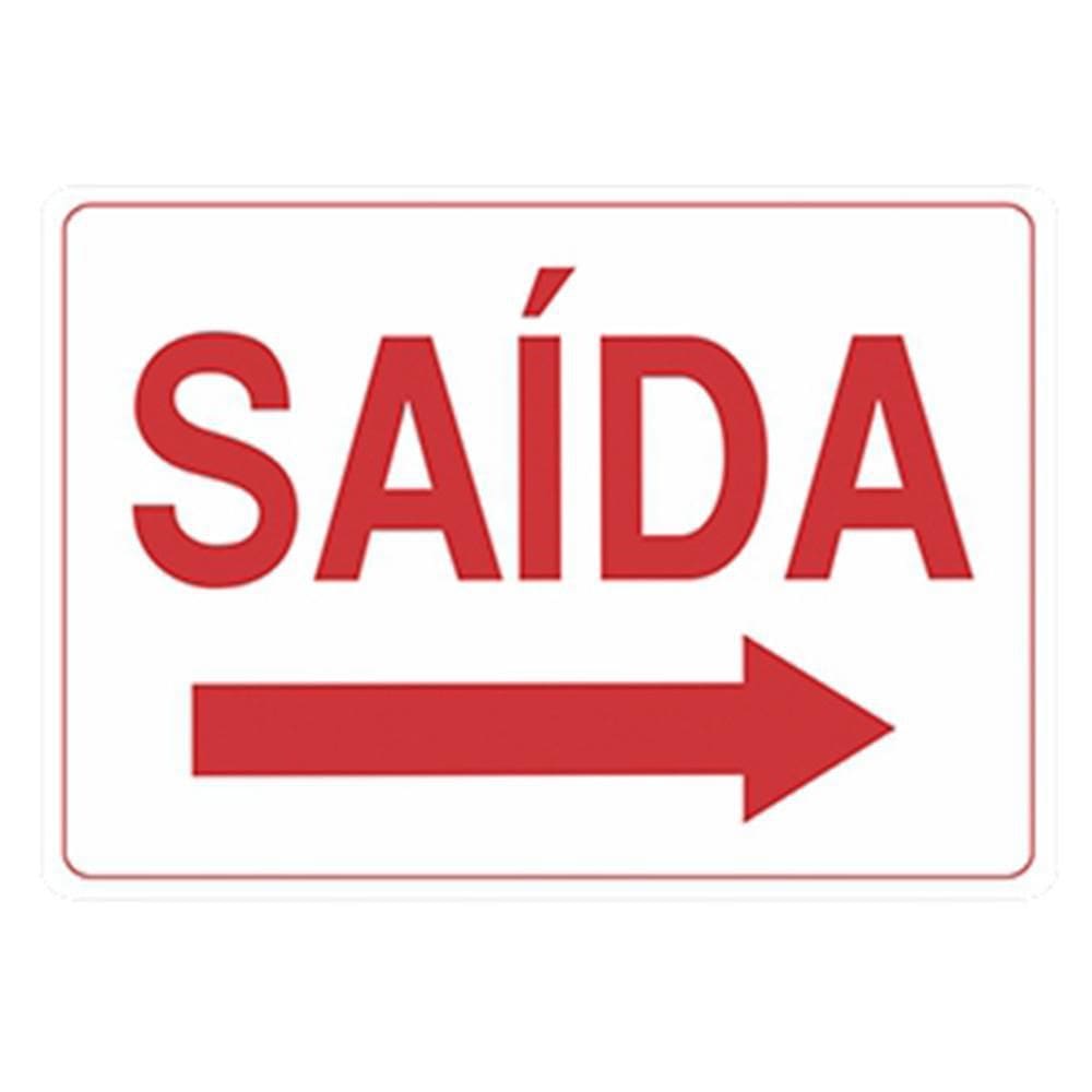Placa Advertência Saída - Seta Lado Direito Unidade