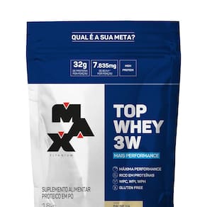Top Whey 3W Max Titanium (1,8kg) Baunilha