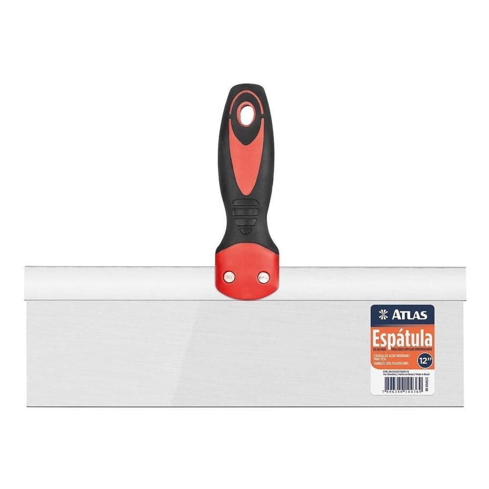 Espátula Reta Inox Para Gesso Drywall 12 Pol 24 Cm Atlas