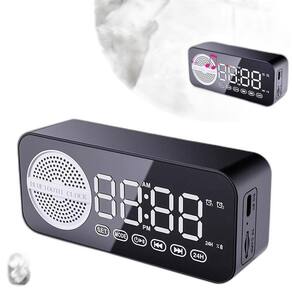 Mini Caixa De Som Bluetooth Com Relógio Despertador Portátil