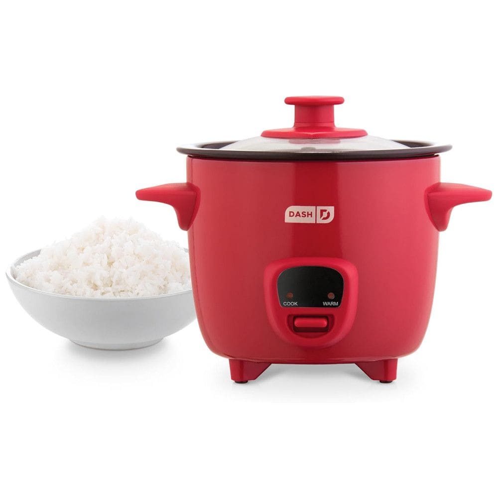 Mini Panela de Arroz Elétrica 1L com Função de Manter Aquecido, 200W, 110v, DASH DRCM200GBRD04, Vermelho