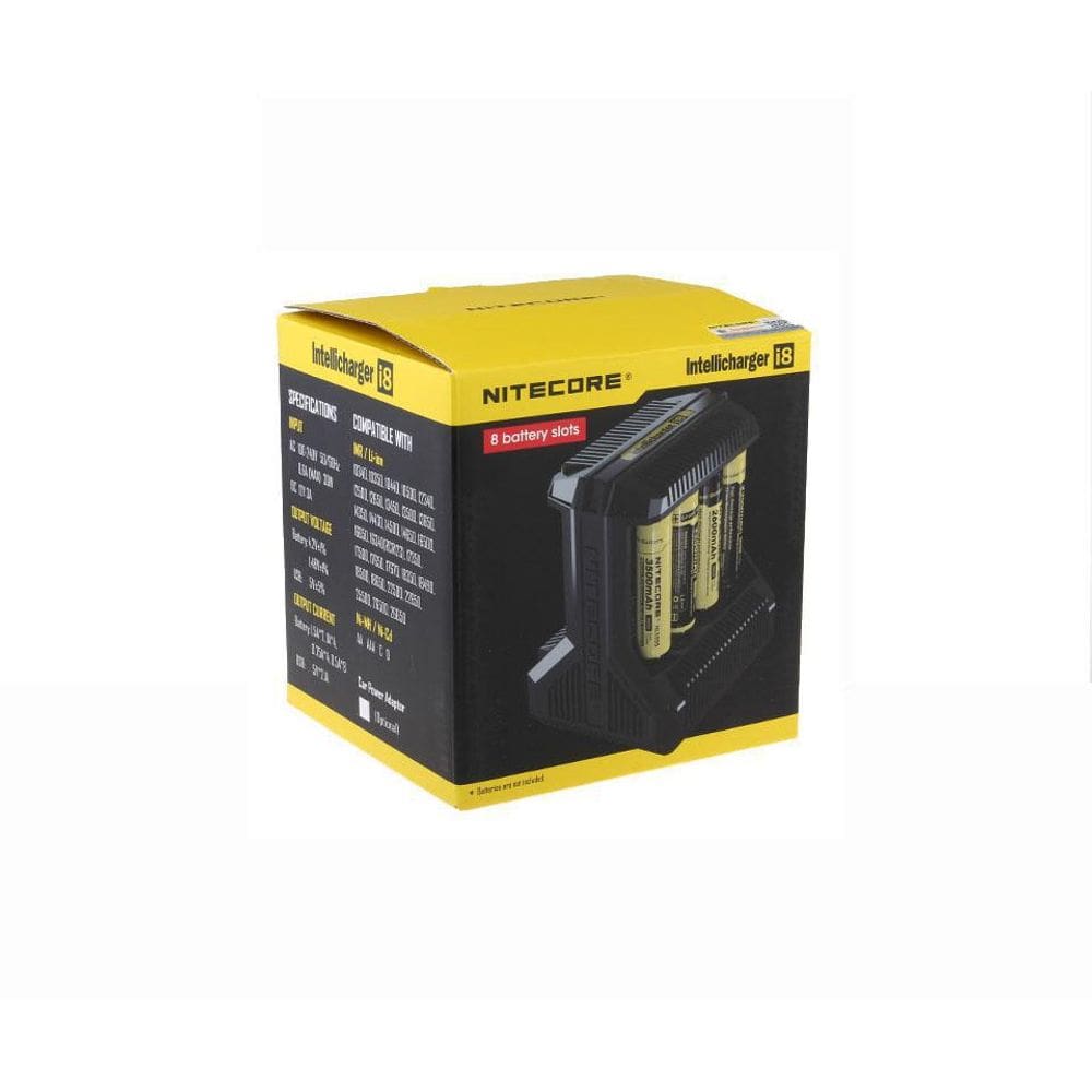 Carregador De Bateria Nitecore I8 18650 26650 Rcr123