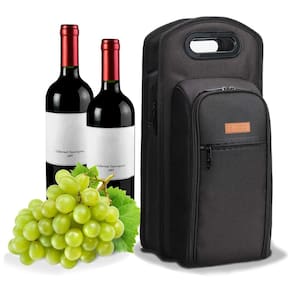 Bolsa Térmica Para Transporte de Vinhos até 9 Garrafas com Compartimentos para Talheres e Taças, ALLCAMP OUTDOOR GEAR TWPB 36050A1AP, Preto