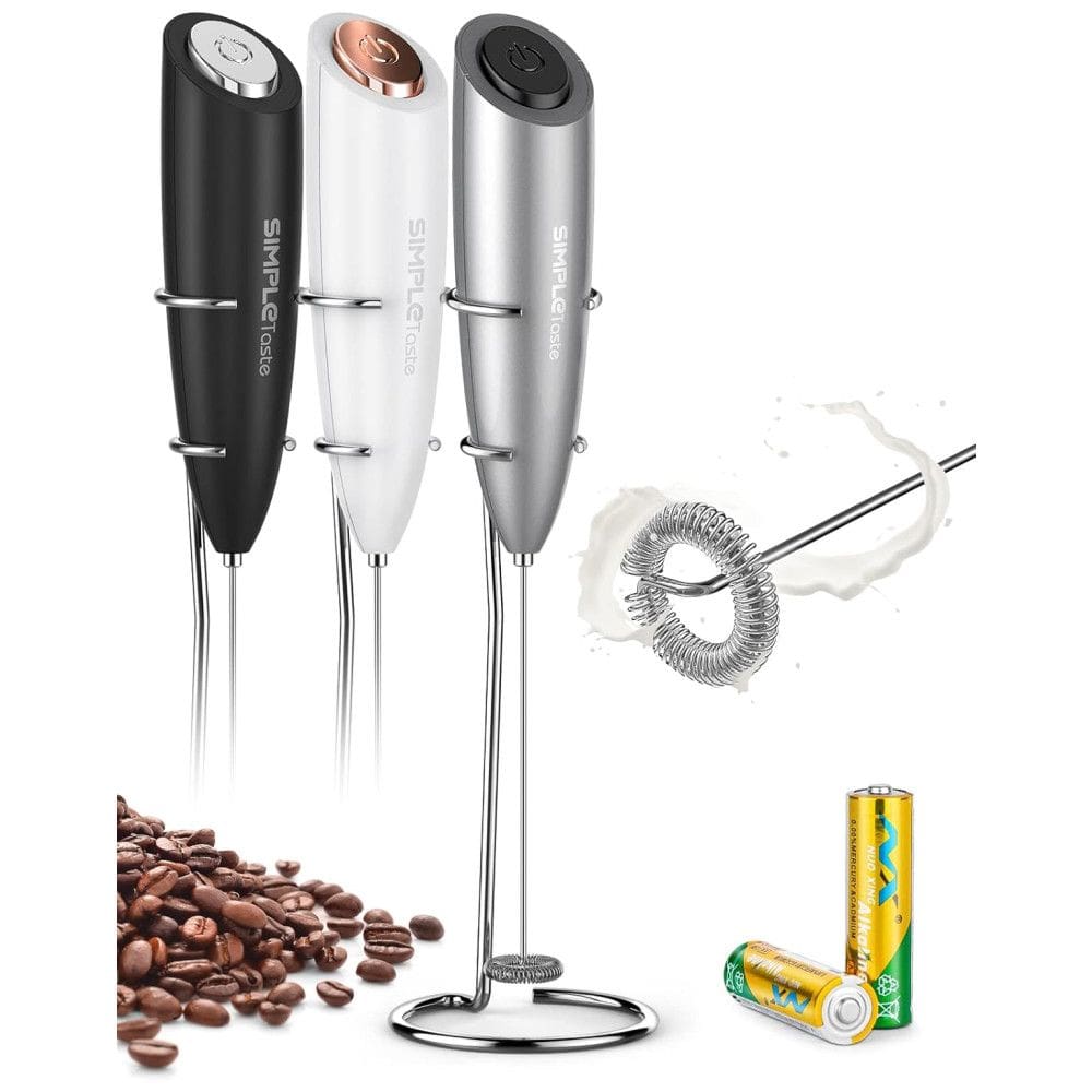 Mixer Espumador de Leite á Bateria, Aço Inoxidável, SIMPLETASTE 706 0001, Cinza