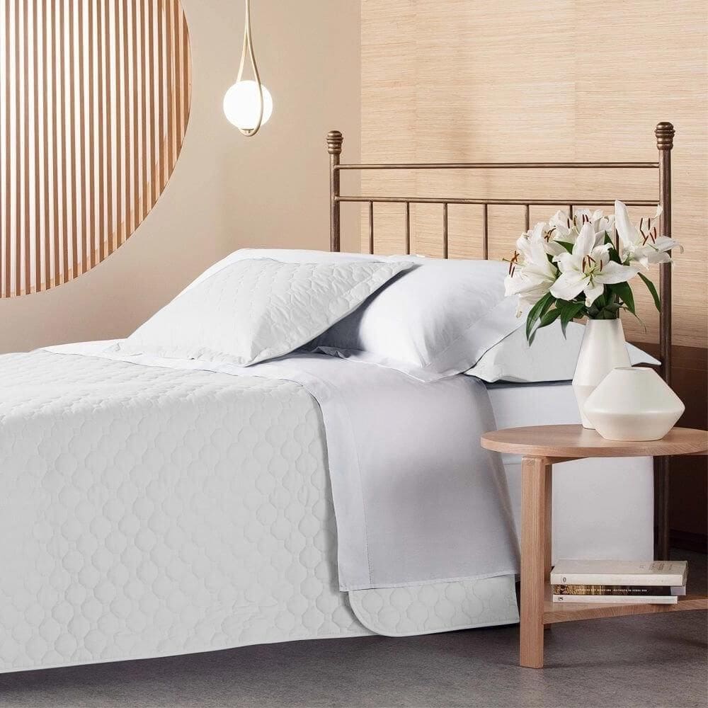 Kit Colcha Cobre Leito Super King 250 Fios Privilege Andreza