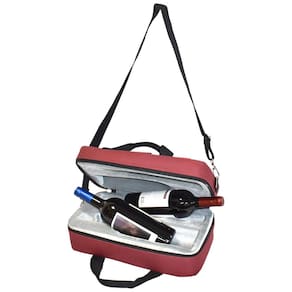 WITIS Bolsa Térmica Para Transporte de Vinhos até 2 Garrafas, KARRIAGE MATE JW591916DBBg, Vermelho