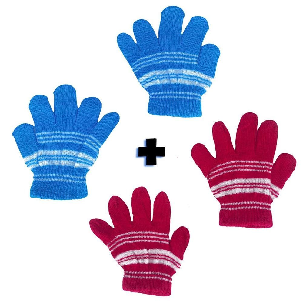 Luvas Frio Infantil 2 Pares Proteção Clima Gelado Quentinha