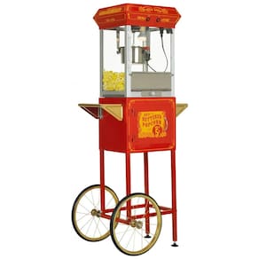 Vintage Pipoqueira Elétrica Portátil em Aço Inoxidável, 110v, FUNTIME FT454CR, Vermelho