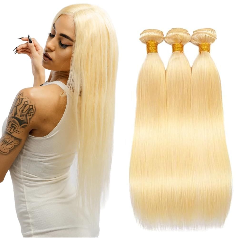 Extensões de cabelo Nuailisex 613 Straight Brazilian Remy Hair