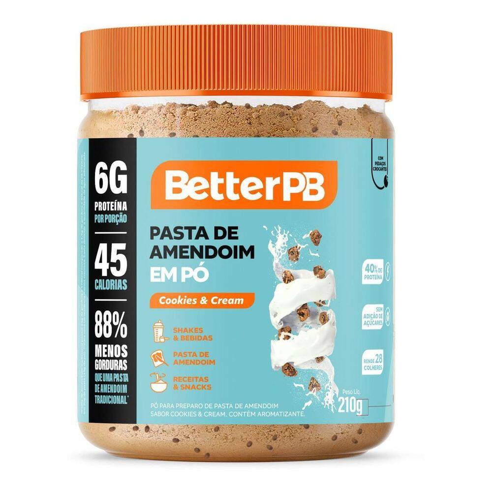 Pasta De Amendoim Em Pó- Cookies & Cream- 210G- Betterpb