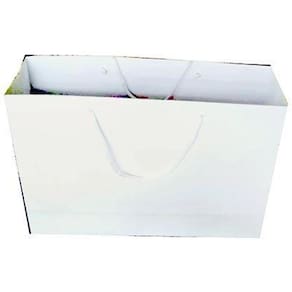 Sacola De Papel Branca 135G 40X12X28Cm Pacote Com 50